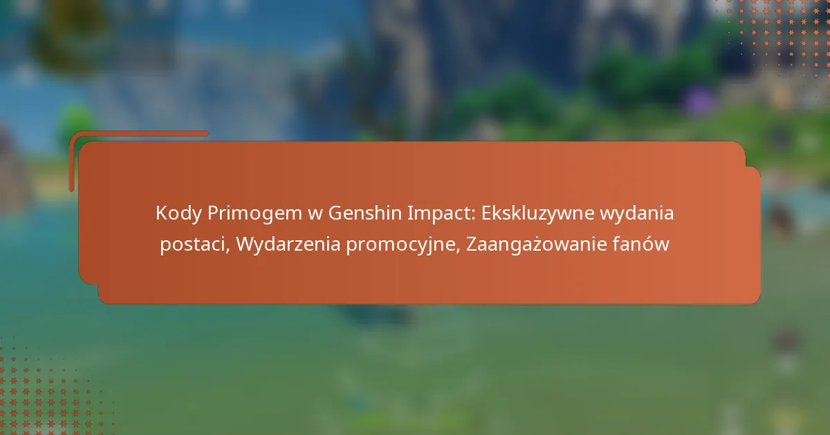 Kody Primogem w Genshin Impact: Ekskluzywne wydania postaci, Wydarzenia promocyjne, Zaangażowanie fanów