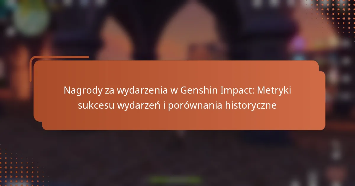 Nagrody za wydarzenia w Genshin Impact: Metryki sukcesu wydarzeń i porównania historyczne